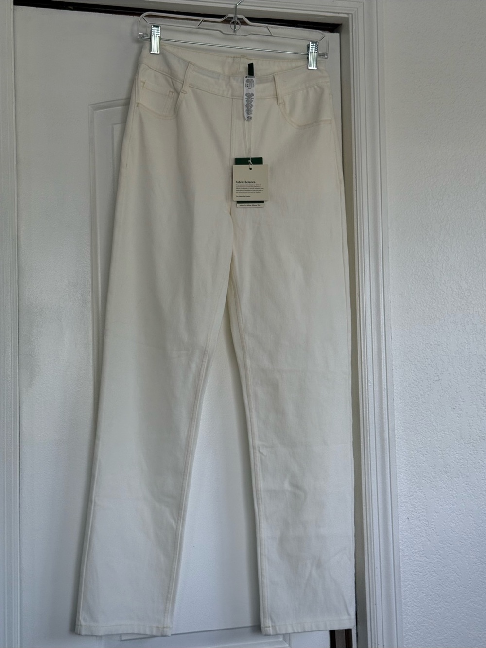 HALARA Men's Cream Straight-Leg Chinos stretchy